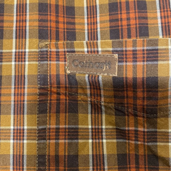 CARHARTT Shirt Men X large Rust Plaid
Short Sleeve Plaid‎ Button Up 100%
Cotton - Picture 3 of 12